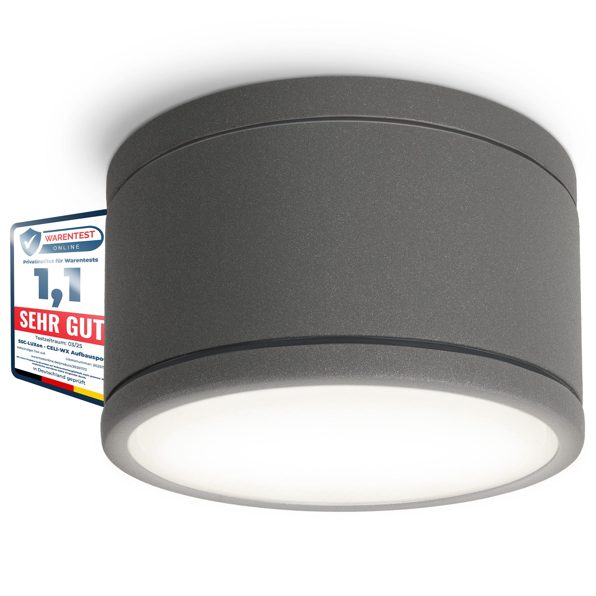 SSC-LUXon LED Außen-Deckenleuchte CELI-WX Aufbauleuchte flach günstig online kaufen