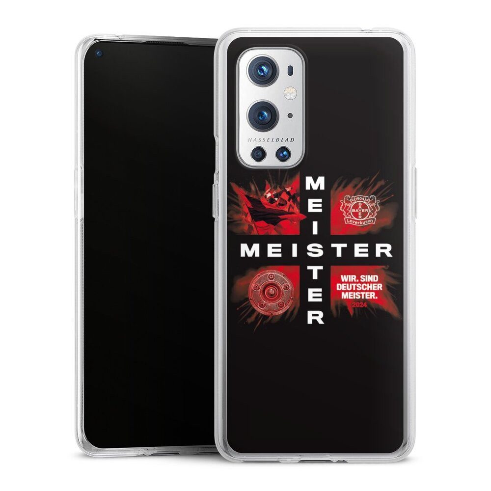 DeinDesign Handyhülle Bayer 04 Leverkusen Meister Offizielles Lizenzprodukt, OnePlus 9 Pro Silikon Hülle Bumper Case Handy Schutzhülle