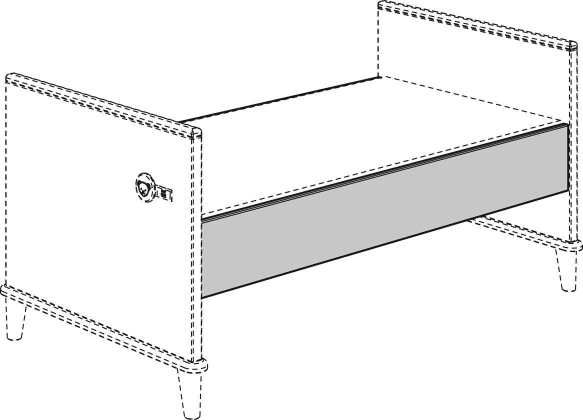 PAIDI Conversion Sides LOTTE & FYNN Steiff by PAIDI, Conversion from Baby Bed to Junior Bed, Extension Set for Children's Bed 70x140cm in White