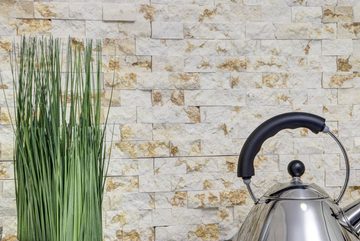 Mosani Mosaikfliesen Splitface Marmor Mosaik Steinwand Naturstein Brick Mauerverband