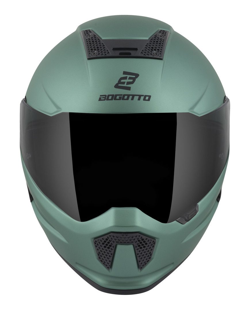 Bogotto Motorradhelm Rapto Helm, vorbereitet für Kommunikationssystem,geeignet für Brillenträger,v