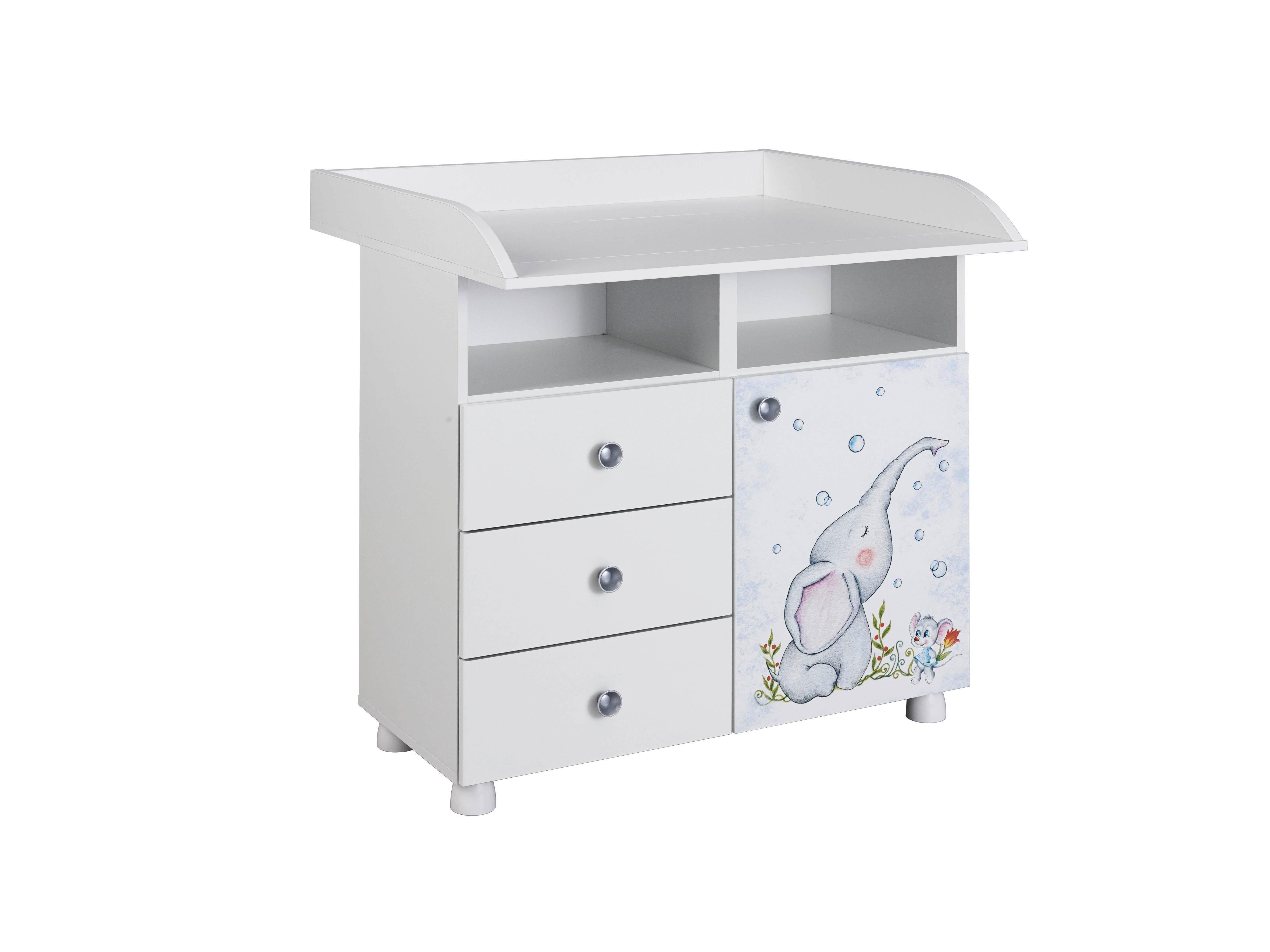 rauch Babyzimmer-Komplettset Vancouver, (Set, 3-St), Bett Wickelkommode Schrank + 2 trg. 