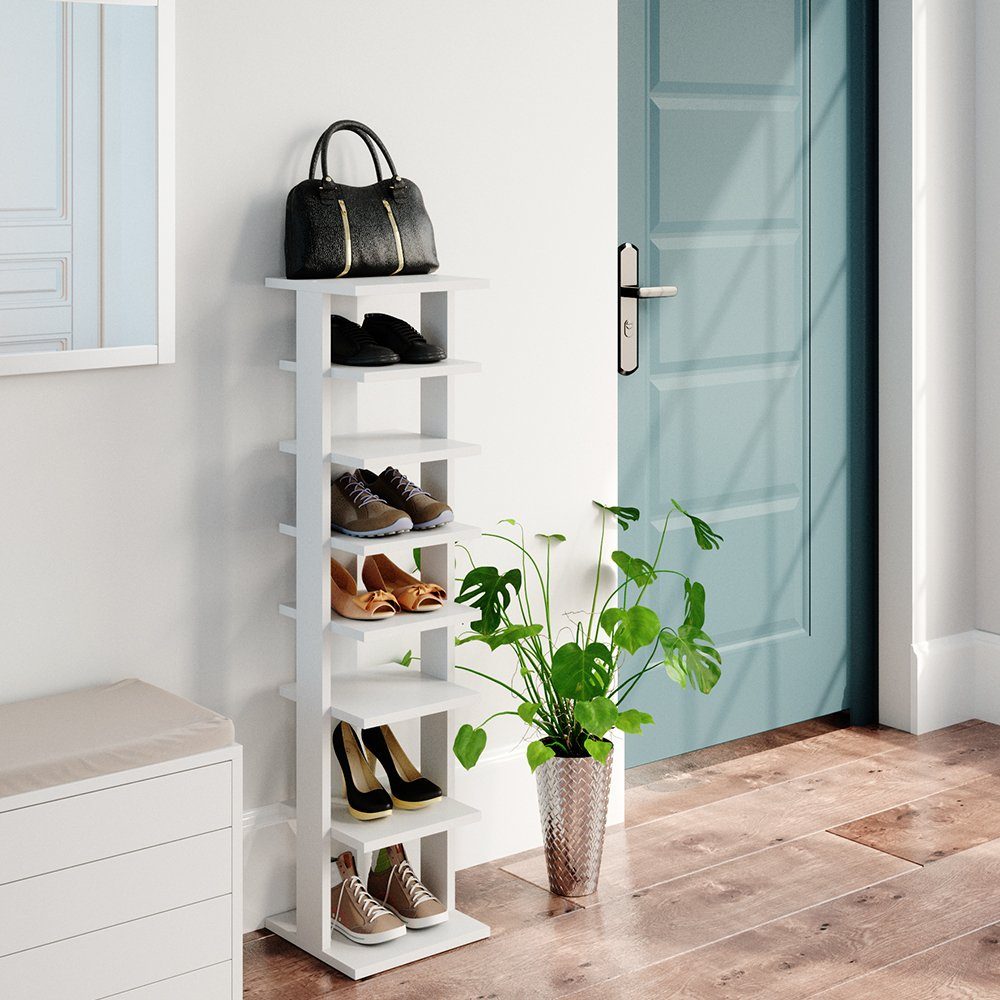 Vicco Schuhregal Sara, Weiß, 26.7 x 110 cm