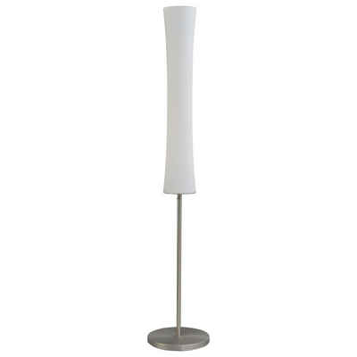 Licht-Erlebnisse Stehlampe TERRA, LED fest integriert, LED Standleuchte dimmbar Weiß Nickel 140 cm 2700 K 4100 lm Glas Metall