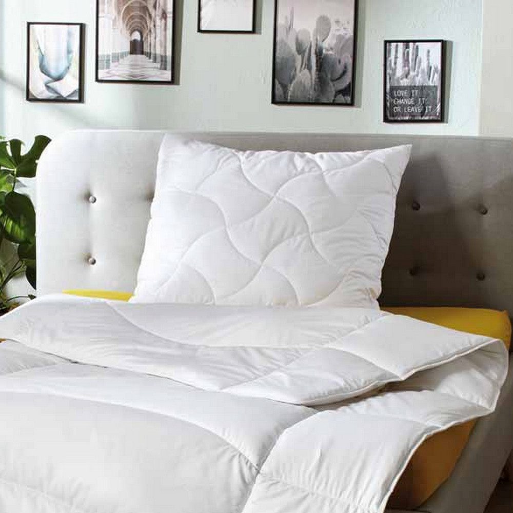 fan Schlafkomfort Exklusiv Kopfkissen, Füllung: 80 % Polyester, 20 % Lyocell, Bezug: 100% Baumwolle, Comfortfill®/Cell Solution®, temperaturausgleichend