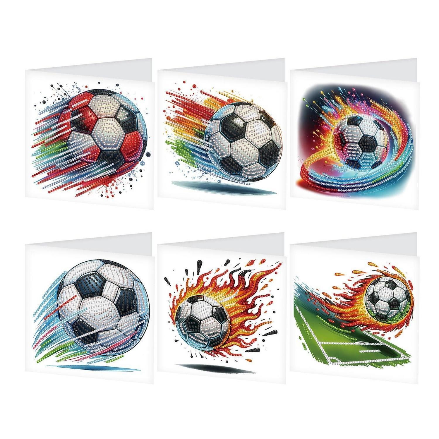 LuxusKollektion Malen nach Zahlen DIY Diamond Painting Geburtstagskarten Set 6er (6-St)