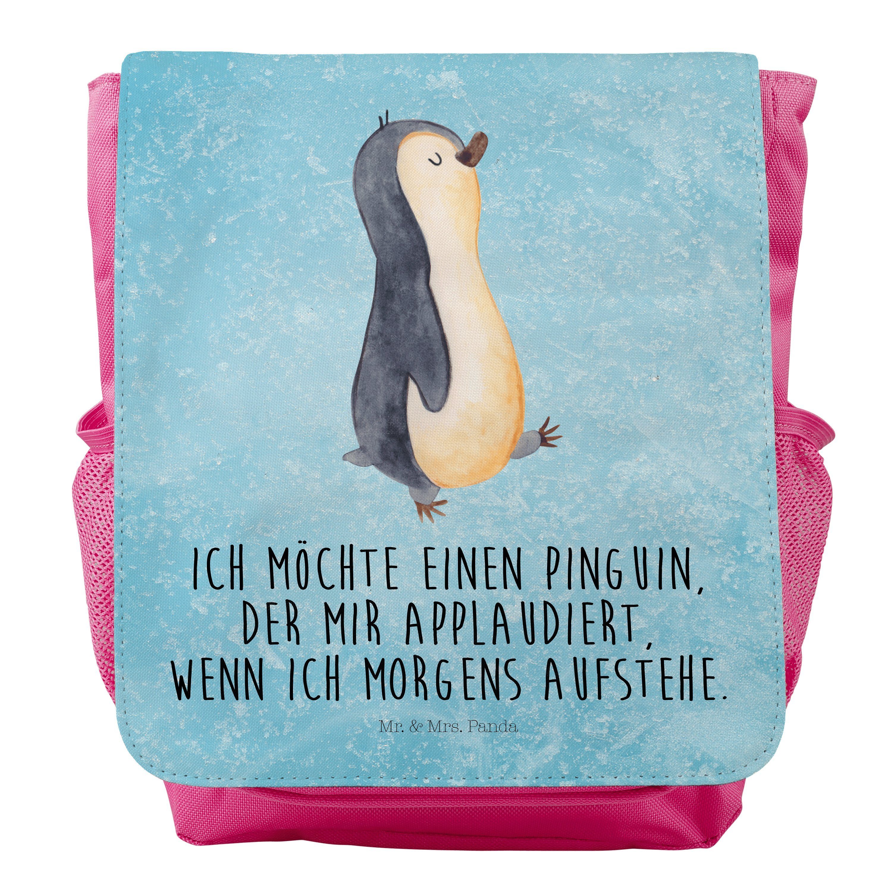 Mr. & Mrs. Panda Kleiner Frühaufsteher, marschierend Kinderrucksack Ruc Geschenk, - Eisblau - Pinguin