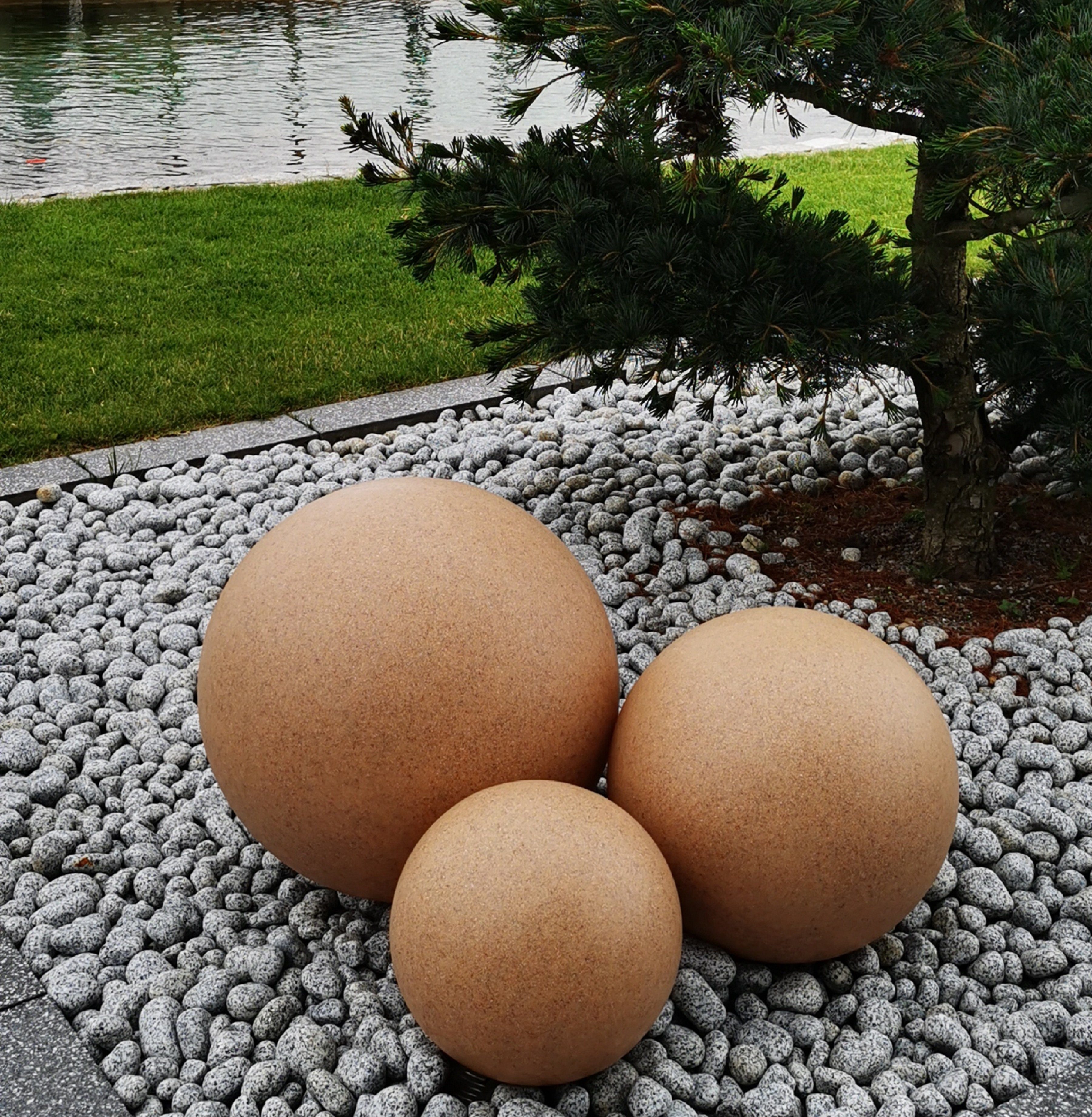 TRANGO LED Gartenleuchte, 3er Set 23400SB günstig online kaufen