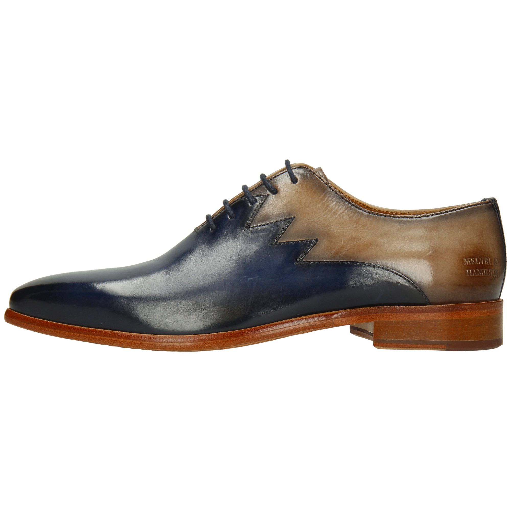 Melvin & Hamilton Lewis 59 Leder-Oxford Schuhe für Herren Schnürschuh Flache Absätze, Echtes Leder, Vegetabile Gerbung