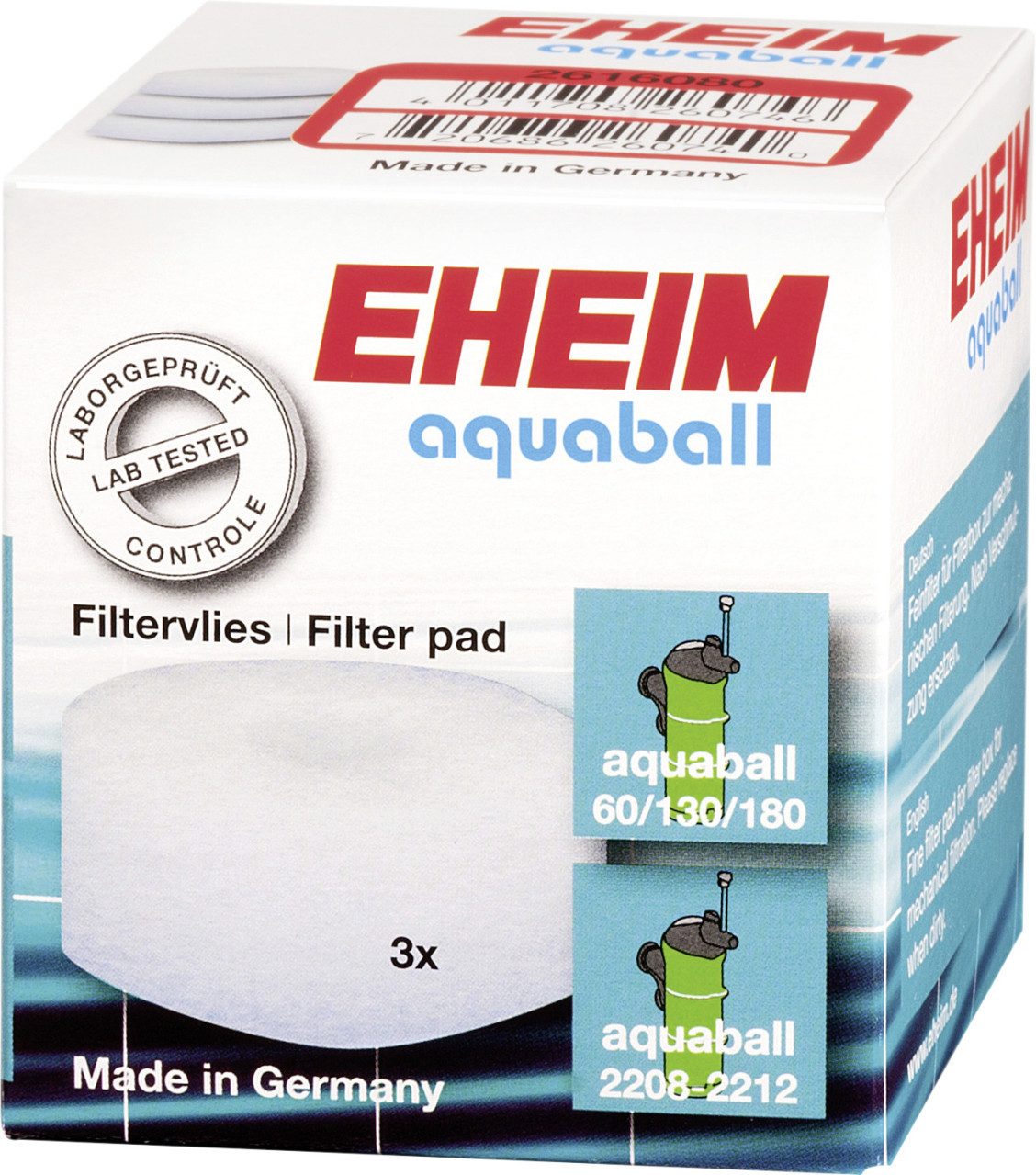 EHEIM Aquariumfilter Eheim Filtervlies für Aquaball 60/130/180 und von EHEIM