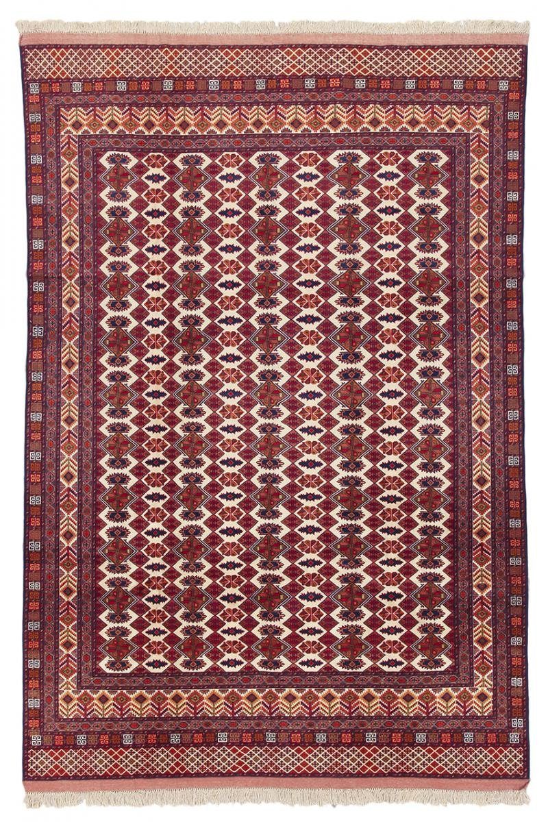 Seidenteppich Afghan Seide 185x271 Handgeknüpfter Orientteppich, Nain Trading, rechteckig, Höhe: 5 mm