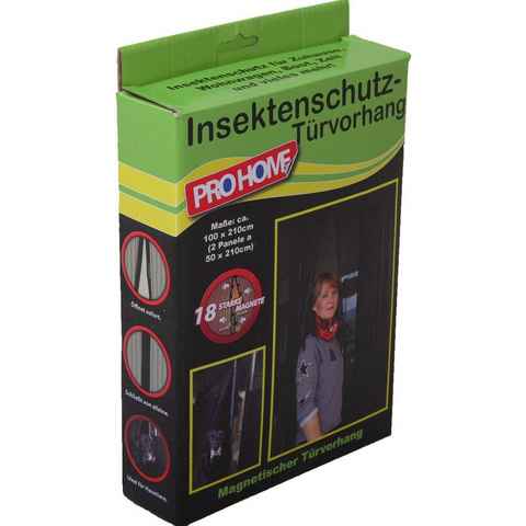 Pro Home Insektenschutz-Vorhang Premium, (1-St), Türvorhang Fliegengitter 100x210cm inkl. Befestigungsmaterial für das Moskitonetz Insektennetz Fliegennetz