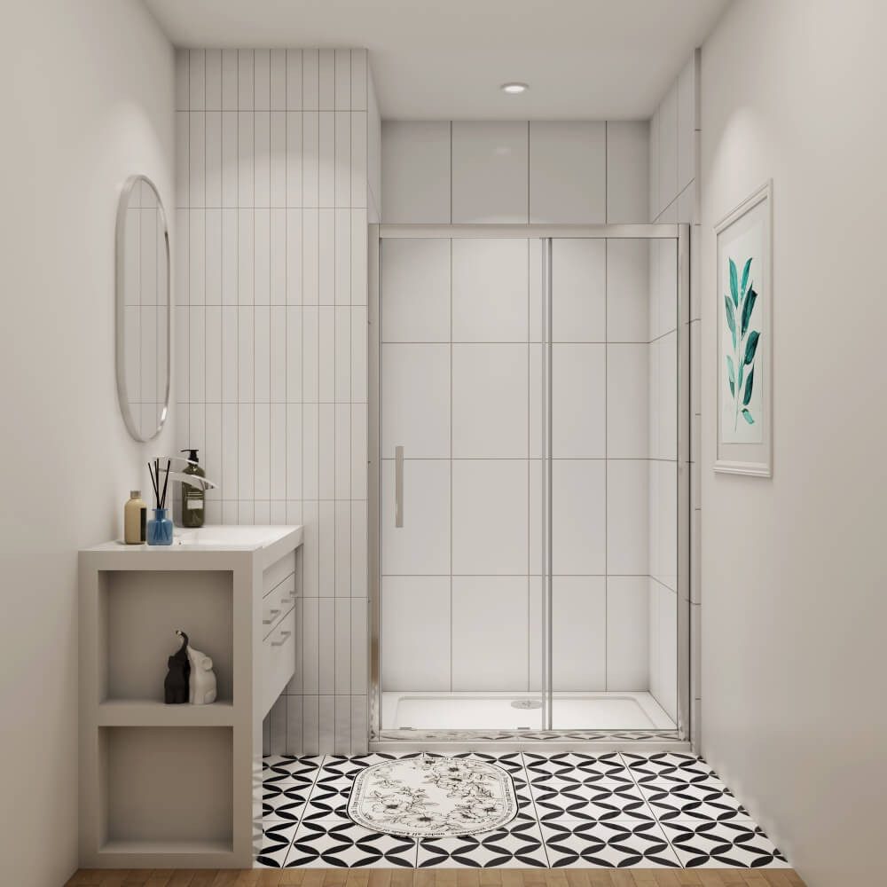 Duschparadies Dusch-Schiebetür 190cm 8mm ESG Sicherheitsglas Nischentür Dus günstig online kaufen