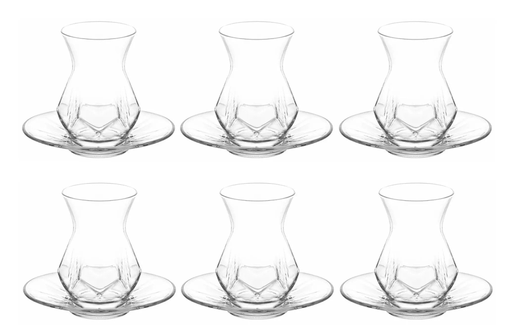 LAV Teeglas Alya, Glas, 12-teiliges Teegläser-Set Serie Alya, 165 ml (6 Personen Set)