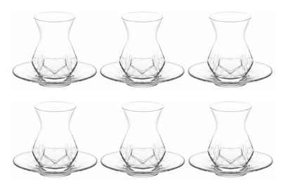 LAV Teeglas Alya, Glas, 12-teiliges Чайні склянки-Set Serie Alya, 165 ml (6 Personen Set)