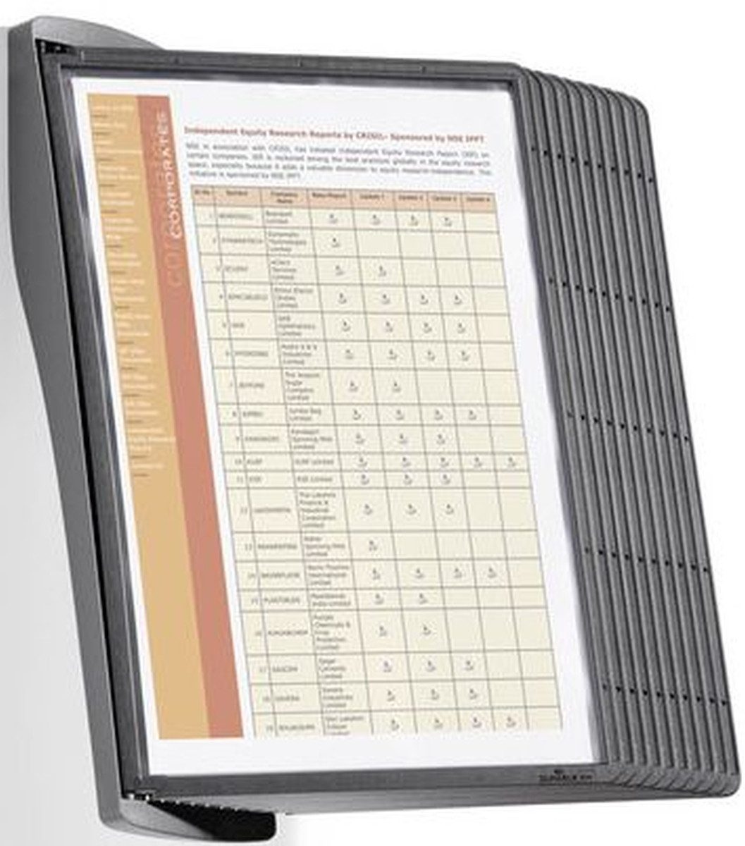 Fächermappe Sichttafelständer Sherpa Style Wall 10 Wanddisplay mit 10 Tafeln