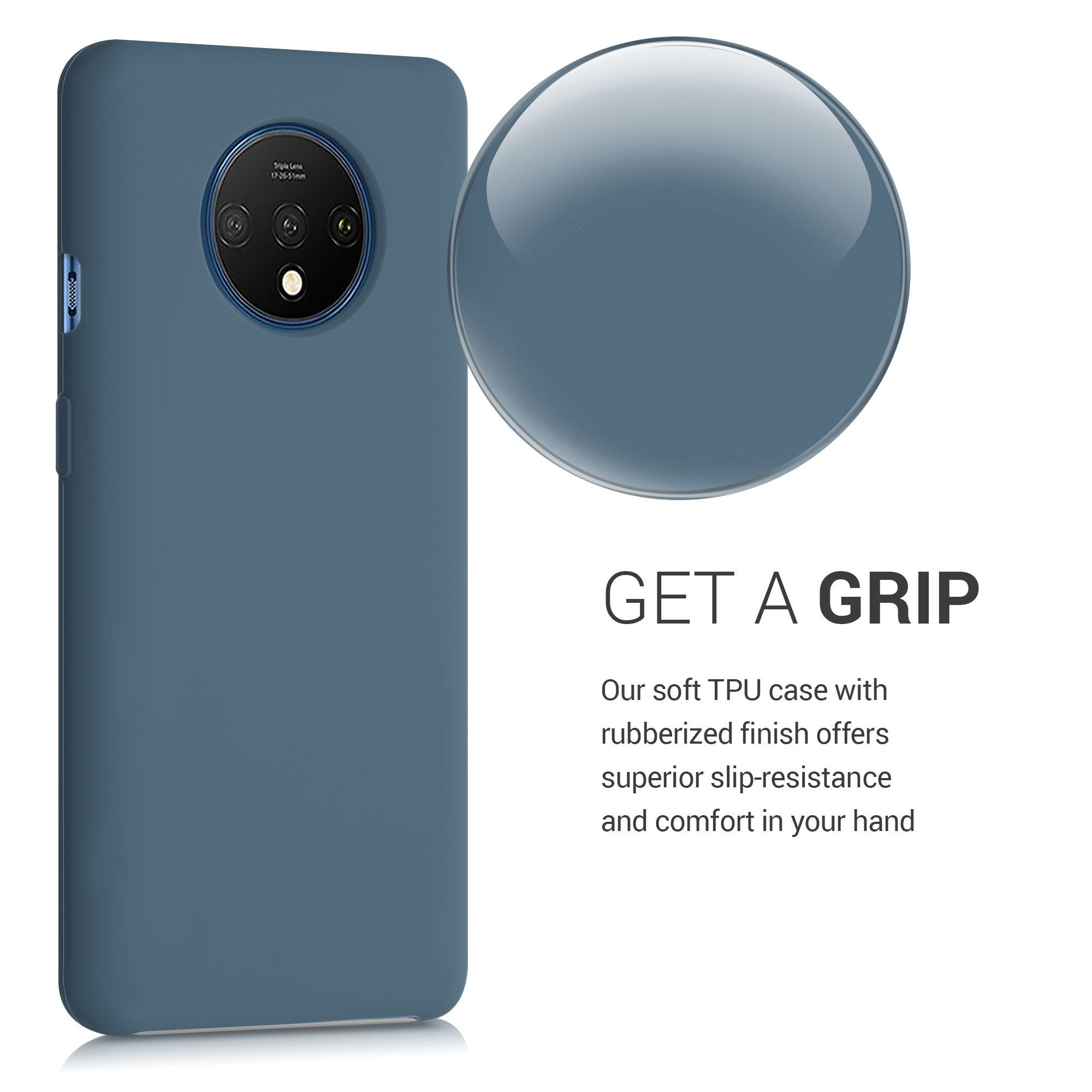 kwmobile Handyhülle Handyhülle für OnePlus 7T Hülle, Weiches Handy Silikon Case - Schutzhülle Cover