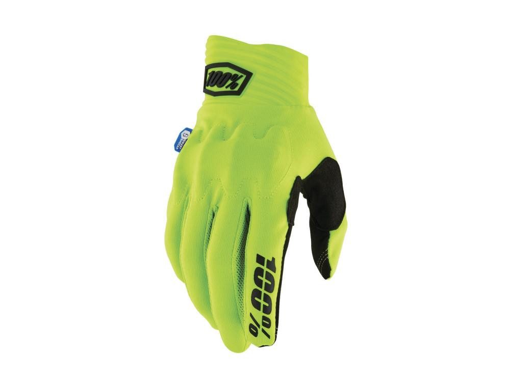 100% Fahrradhandschuhe 100% Cognito Smart Shock Gloves fluo gelb schwarz S