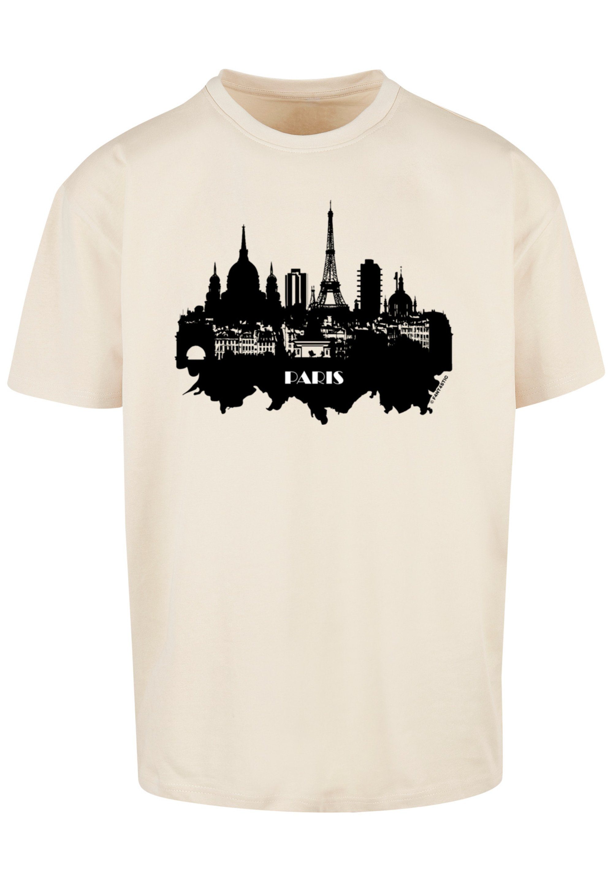 T-Shirt OVERSIZE Print F4NT4STIC TEE SKYLINE sand PARIS