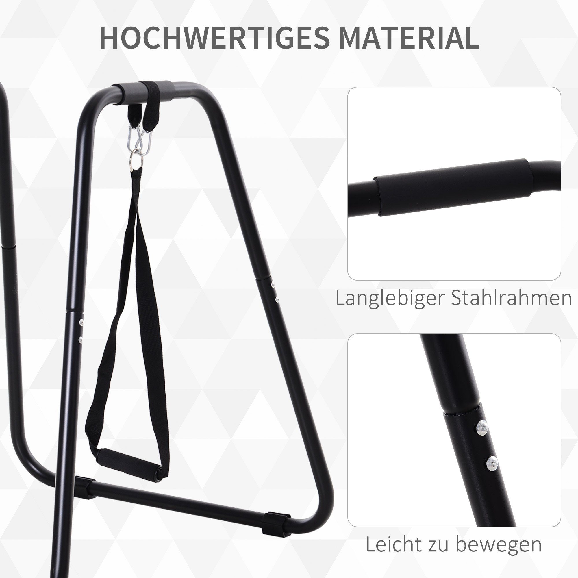 HOMCOM Kraftstation Dipstation mit Schlingentrainer