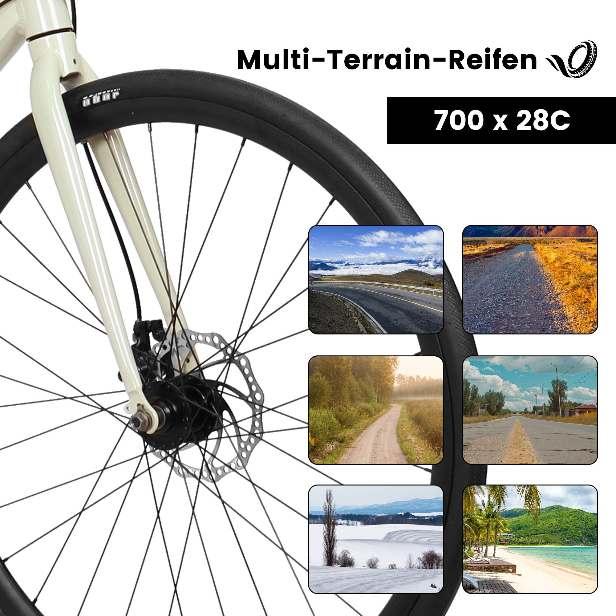 CARPAT SPORT Cityrad 28 Zoll Fahrrad für Herren Damen, 24 Gang L-TWOO A3 Schaltwerk, Kettenschaltung, Citybike Fahrrad Bike