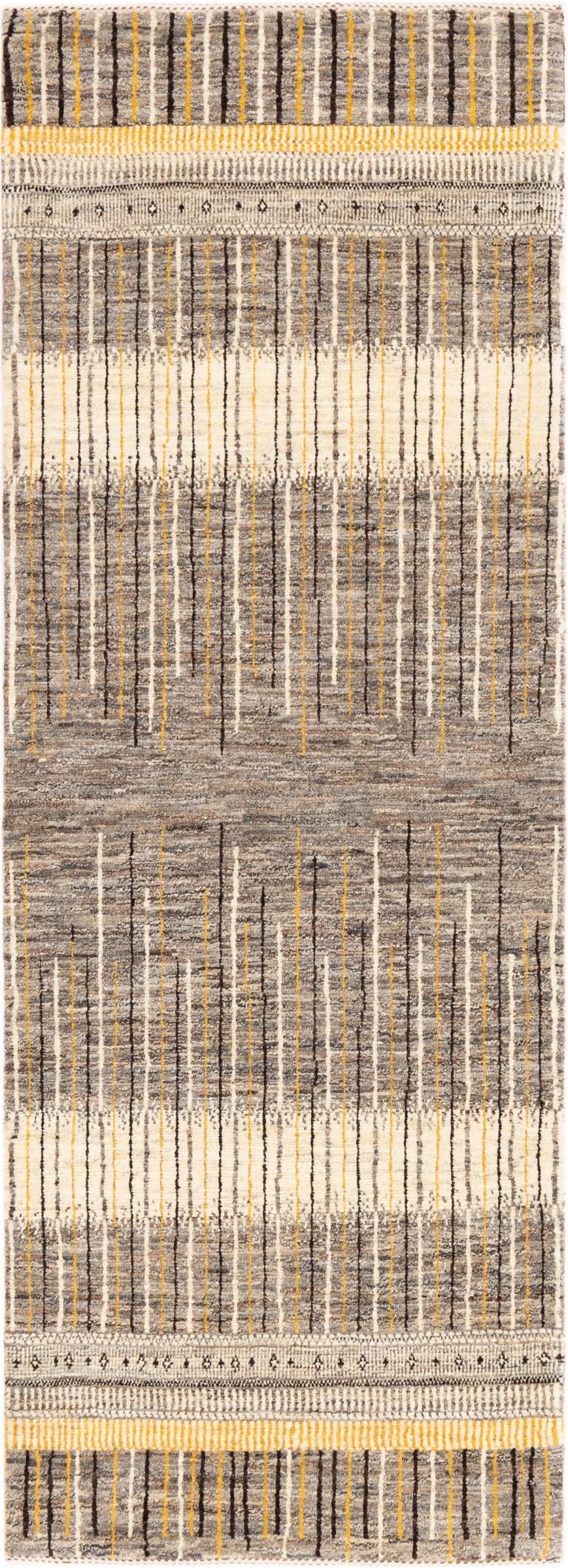 Nain Trading Orientteppich Perser Gabbeh Loribaft Natura 73x201 Handgeknüpfter Moderner, rechteckig, Höhe: 12 mm