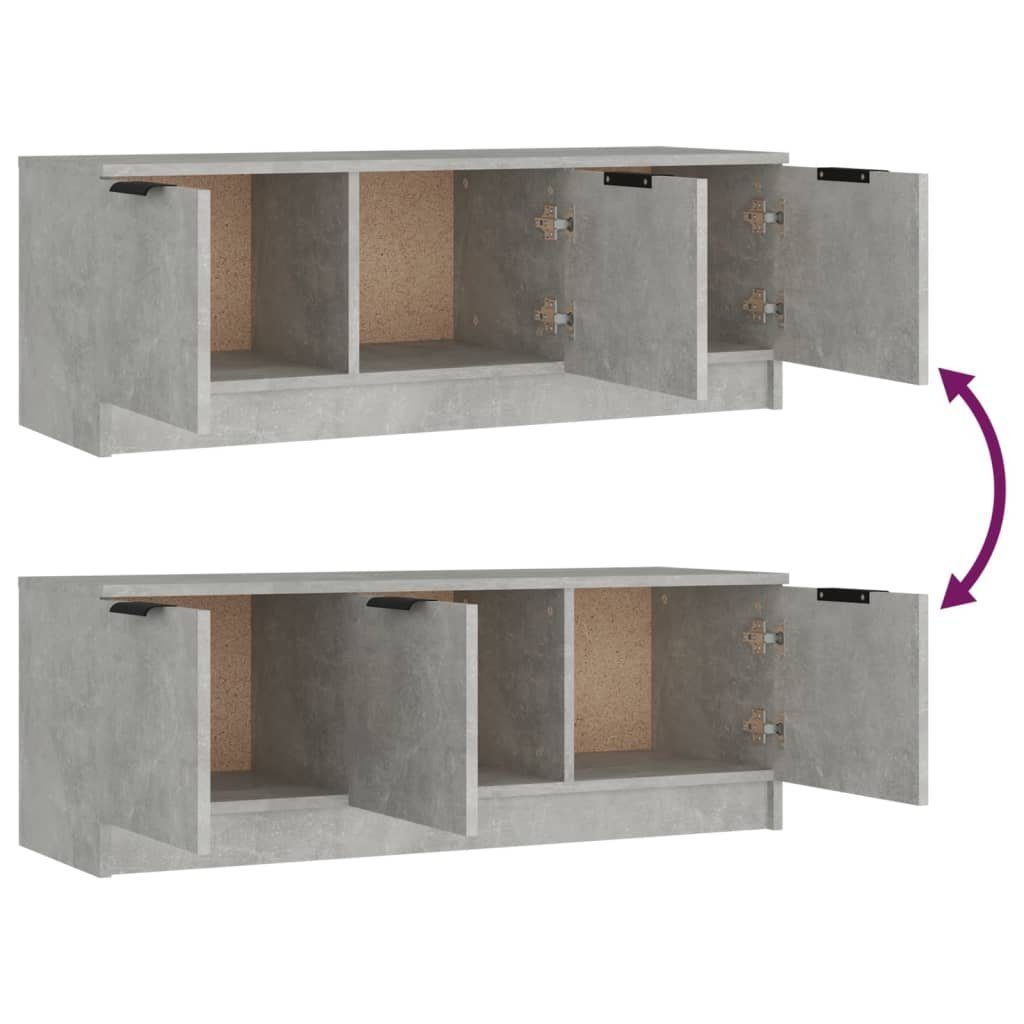 Betongrau Holzwerkstoff TV-Schrank cm 102x35x36,5 furnicato