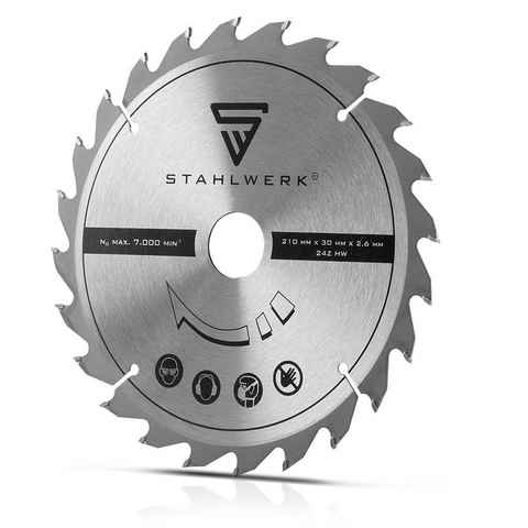 STAHLWERK Kappsägeblatt Universal Sägeblatt 210 x 2,6mm Blattaufnahme 30mm (Set, 2-St), Durchmesser 305 mm, mit 25,4 mm Adapterring für Blattaufnahme