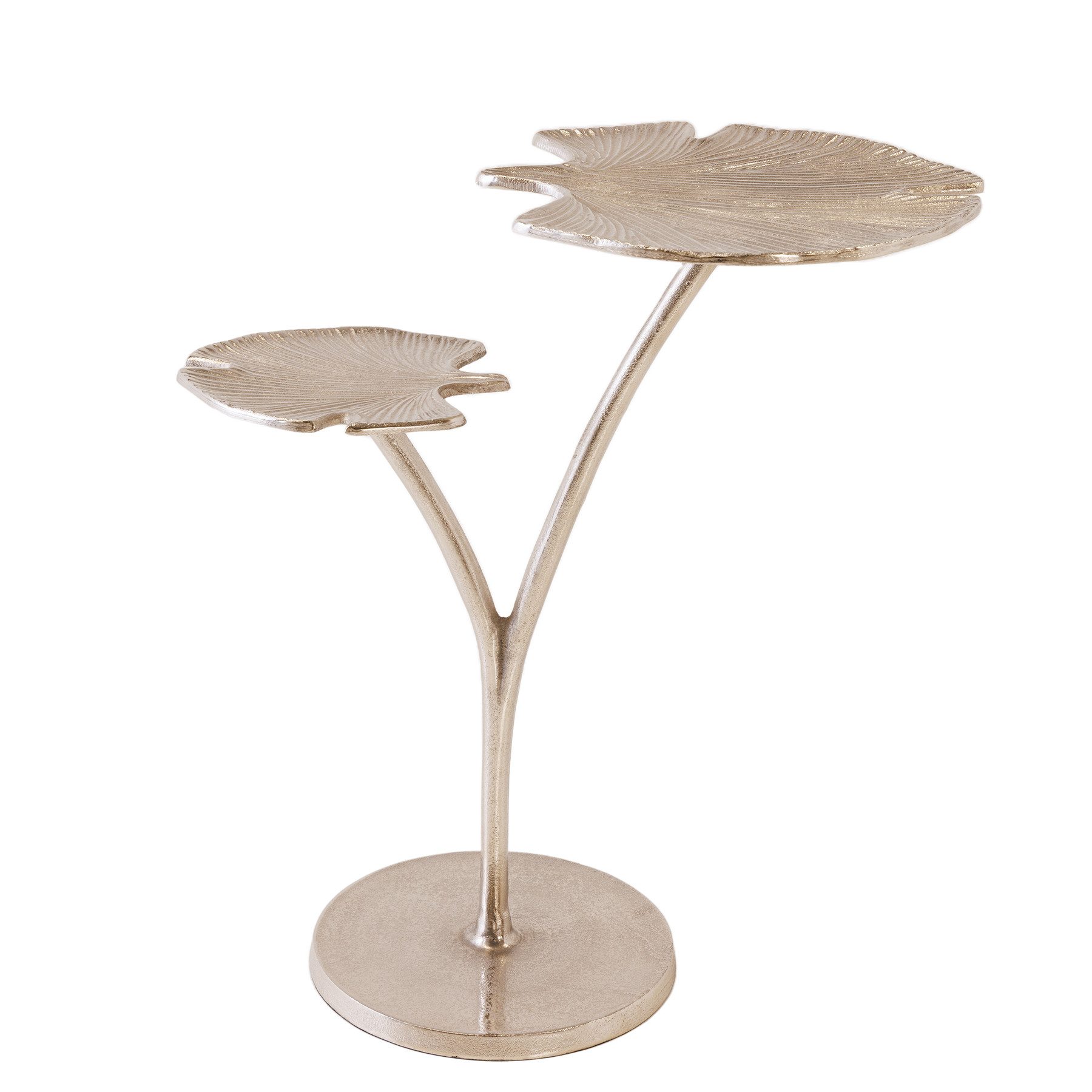 riess-ambiente Beistelltisch GINKGO LEAFS 50cm silber günstig online kaufen