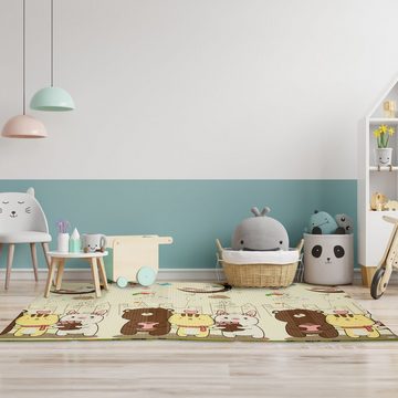 relaxdays Spielmatte Faltbare Spielmatte mit Tiermotiven