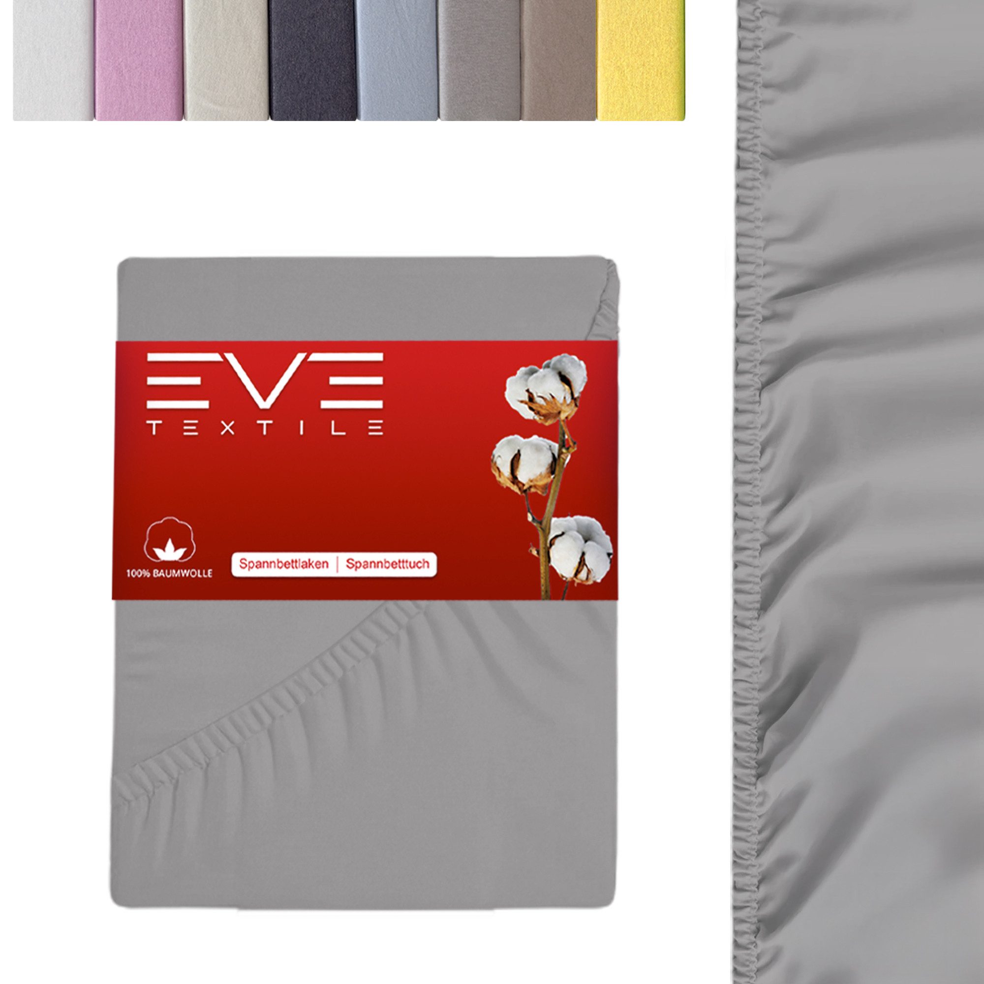 Eve Textile GmbH Spannbettlaken Spannbetttuch Bettlaken günstig online kaufen