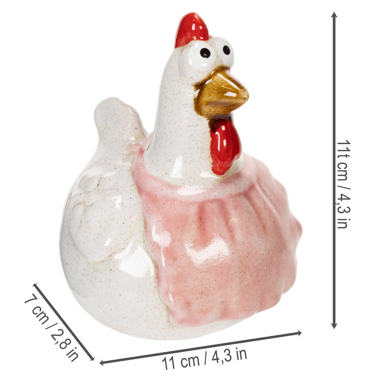 Florists Products Osterhase Dekorative Hühnerfiguren aus Keramik für Osterdeko und, 2 Stück