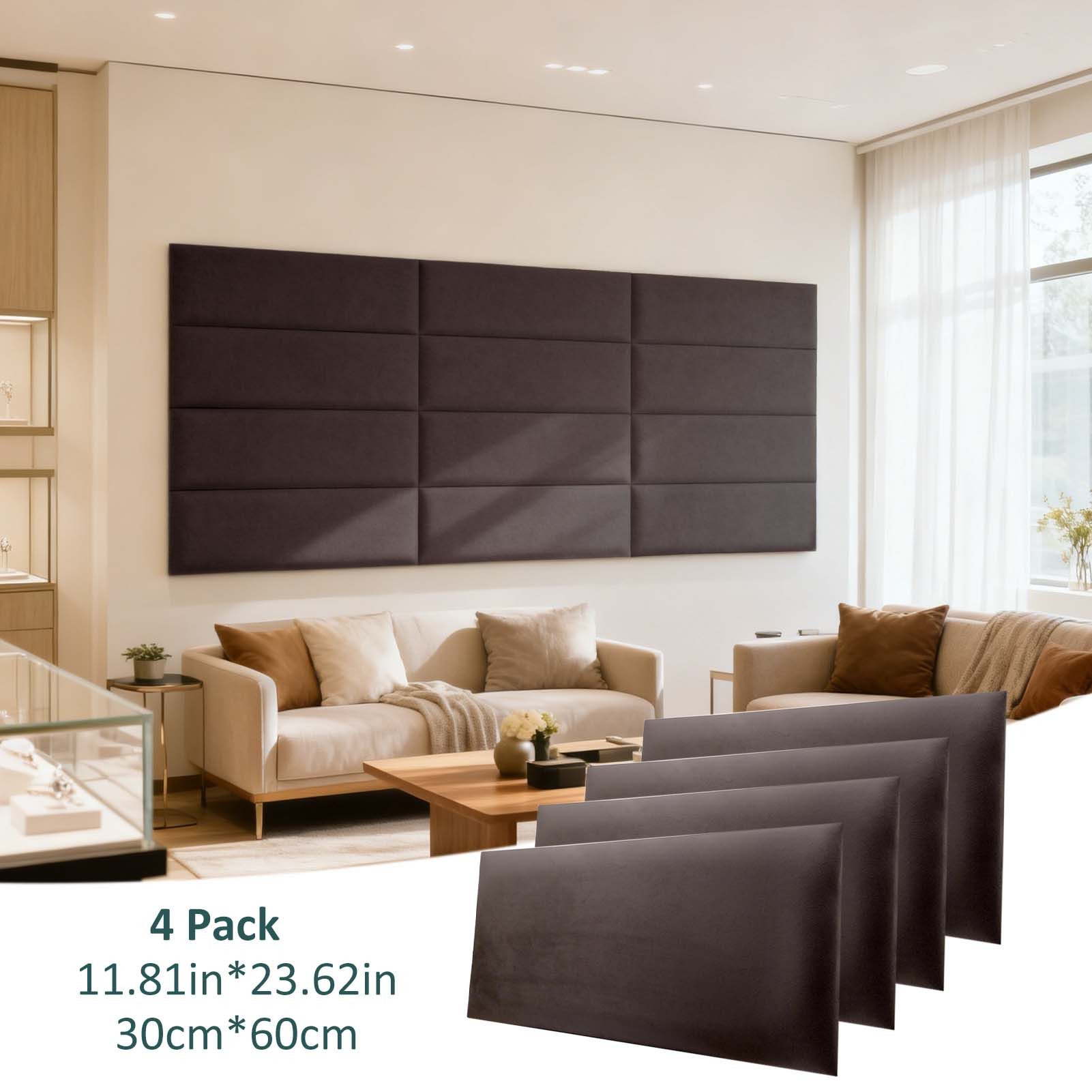 Mejale Wandpolster Wandkissen Wandmontiertes 3D gepolsterte für Schlafzimmer 30x60cm, (4 St)