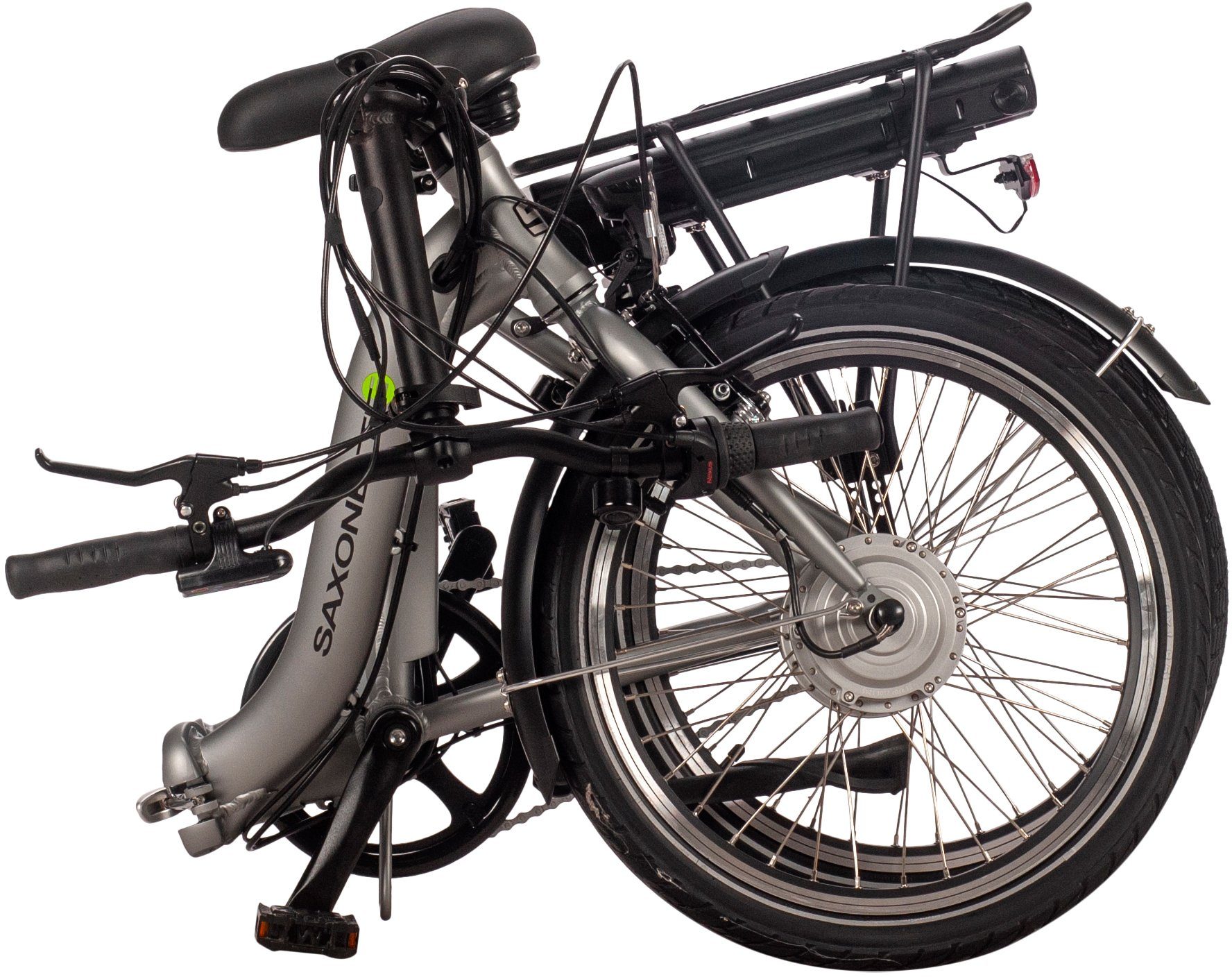 SAXONETTE E-Bike Plus (mit Frontmotor, Akku, Compact Nabenschaltung, 3 Wh Akku-Ladegerät) S, Gang, 375