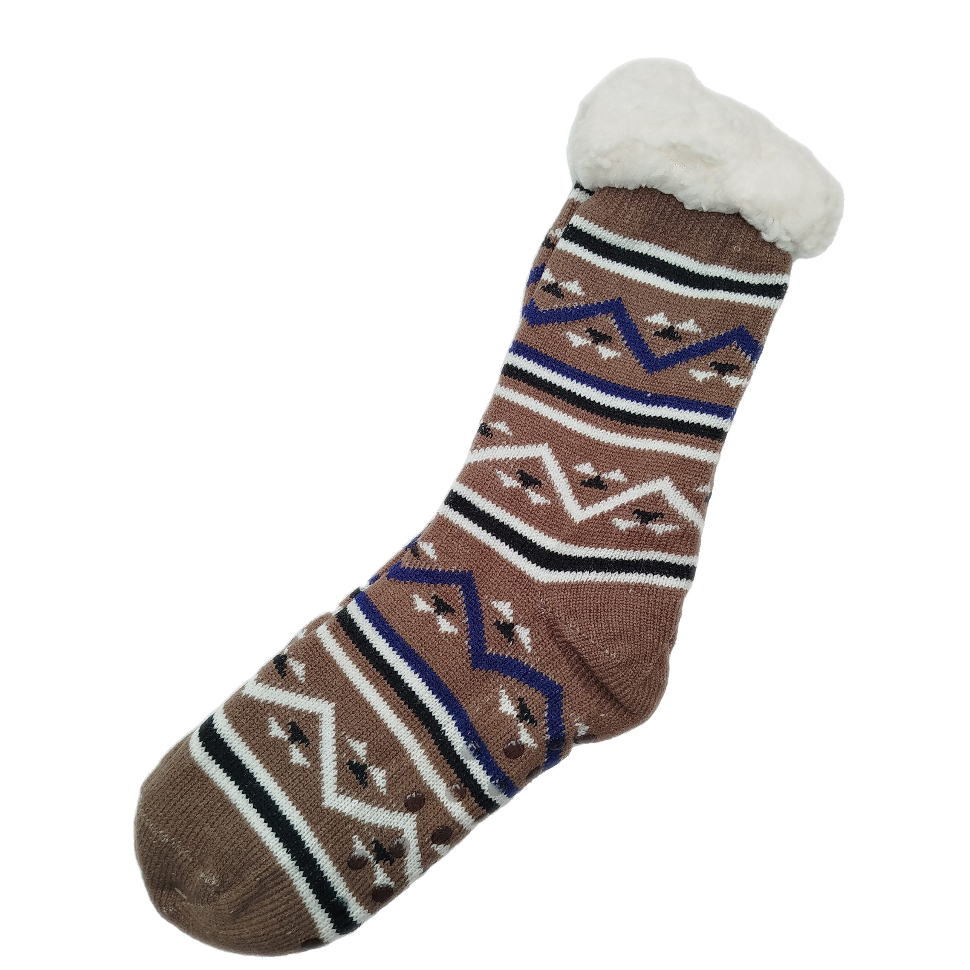 Frostfighter Haussocken Herren Hüttensocken mit ABS Stoppersohle (1-Paar) Hüttenschuhe, Wolkenfutter, dicke sehr warme gefütterte Socken