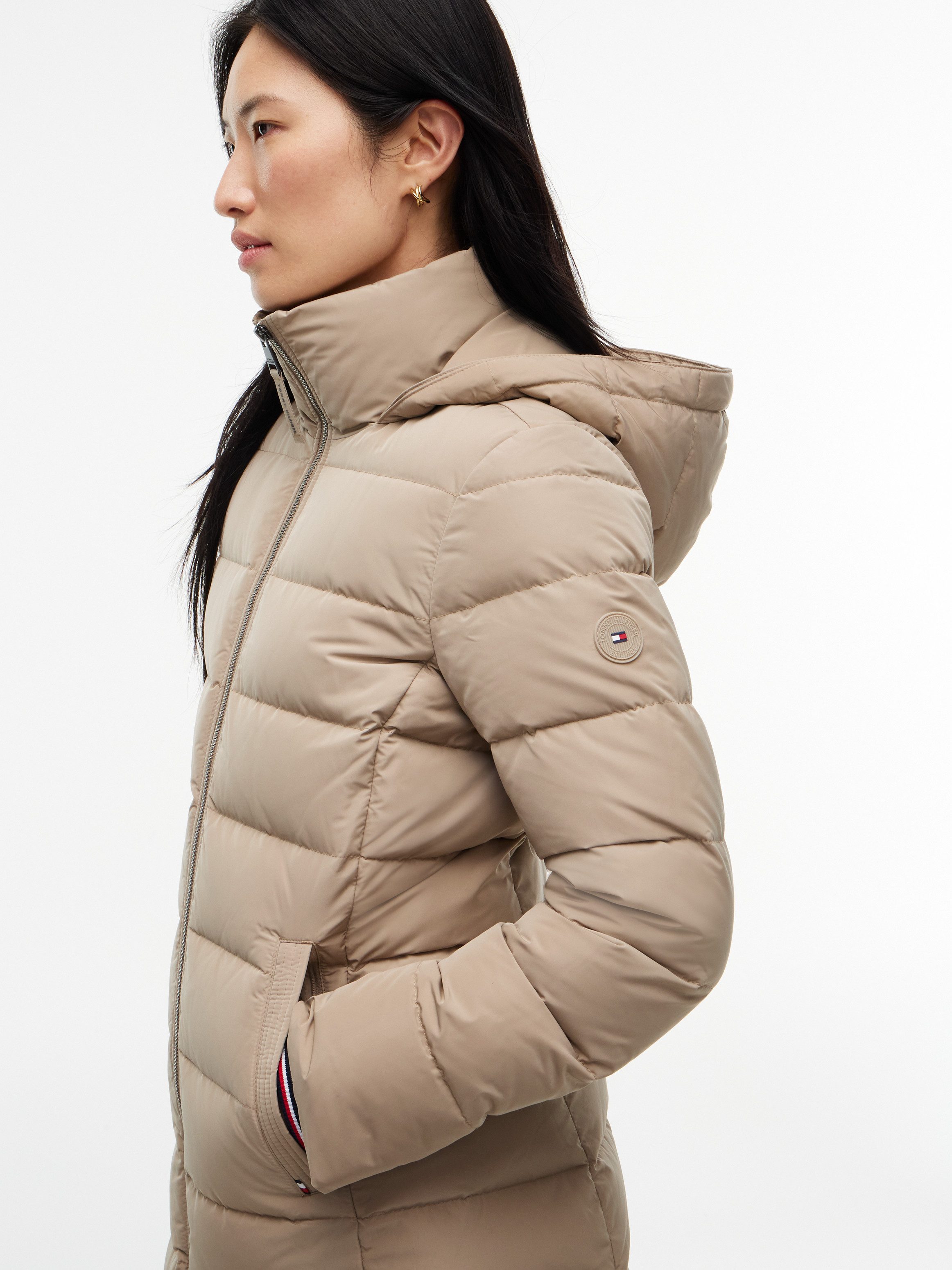 Tommy Hilfiger Steppmantel DOWN HERITAGE TYRA COAT Kunstfaser