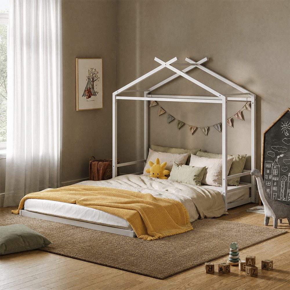 VitaliSpa® Hausbett Roofy, Weiß, 140x200