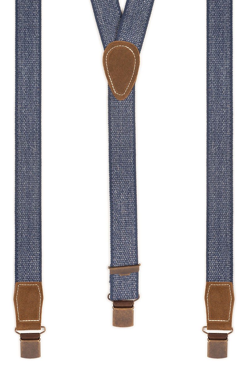 Luise Steiner Trachtenlederhose Trachten Hosenträger - TREIBER-WEB - blaumeliert