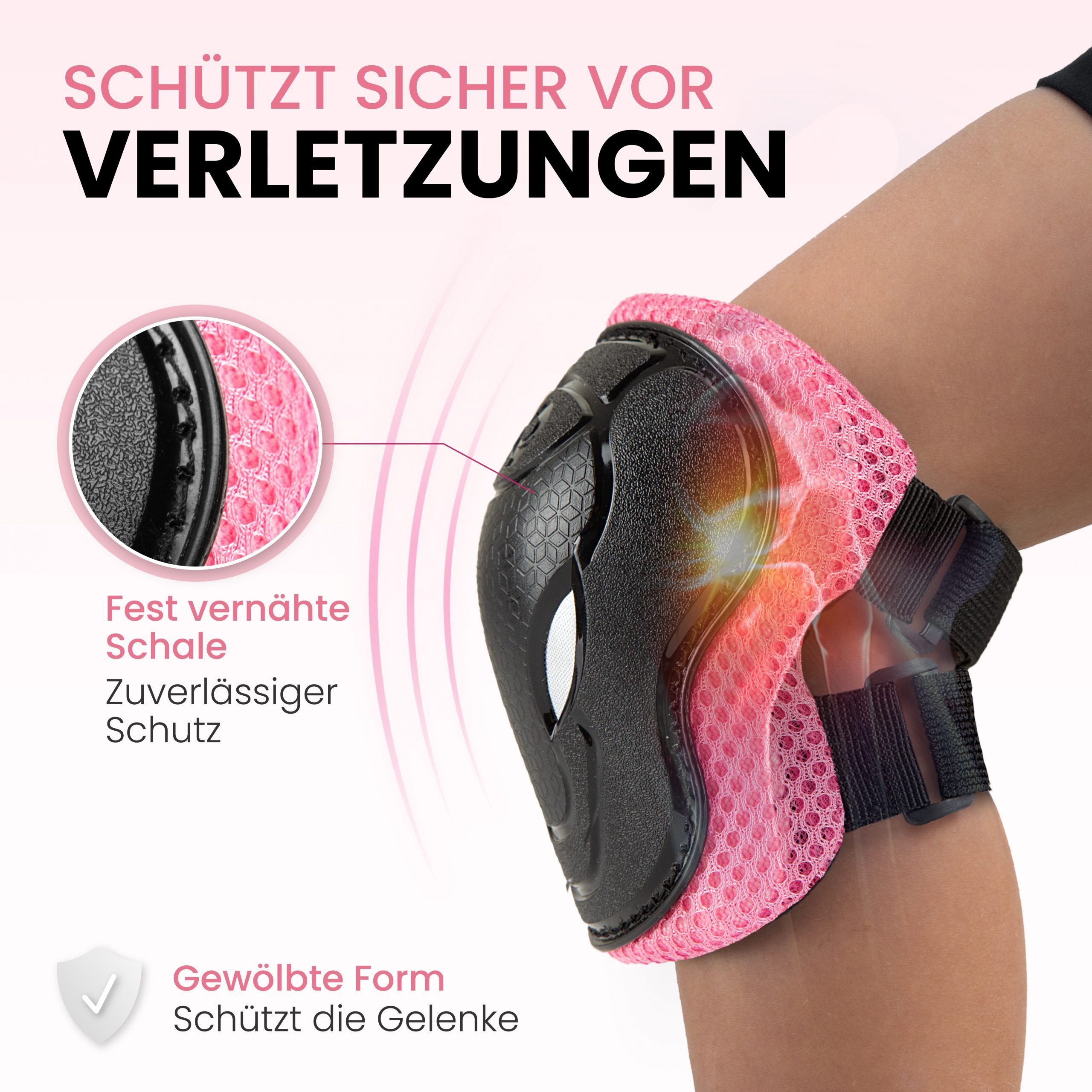99FLIPS Protektoren-Set Inliner Schoner Kinder Protektoren Schützer Set mit Knieschoner (Skateboard Schutzausrüstung Geschenke für Kinder, 6-tlg., Knieschützer ab 3 Jahre mit Ellenbogenschoner & Handschonern), Skateboard Kinder ab 3 - Schlittschuhe für Kinder
