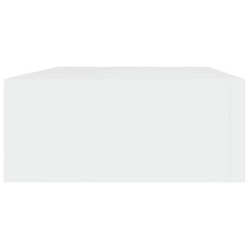 furnicato Wandregal Wandregale mit Schubladen 2 Stk. Weiß 40x23,5x10 cm MDF