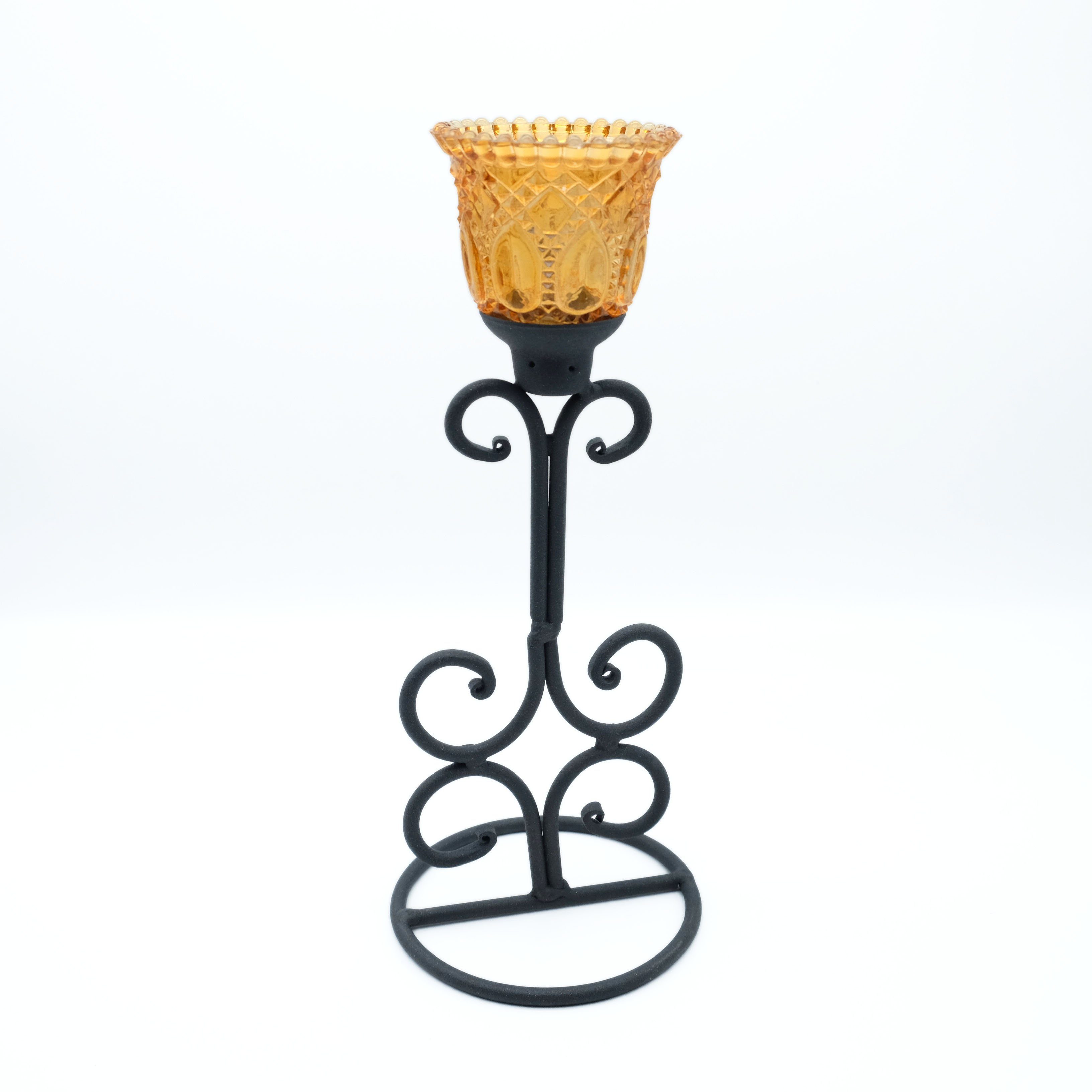 Kerzenständer Teelichthalter DeColibri gelb Kerzenständer, Kerzenhalter, standfest Glas,