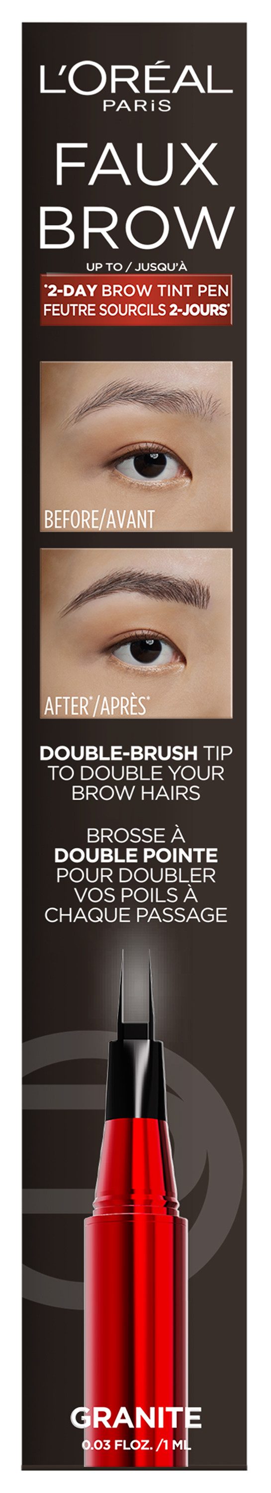 L'ORÉAL PARIS Augenbrauen-Stift INFAILLIBLE BROWS FAUX BROW AUGENBRAUENSTIFT, für doppeltes Augenbrauenvolumen