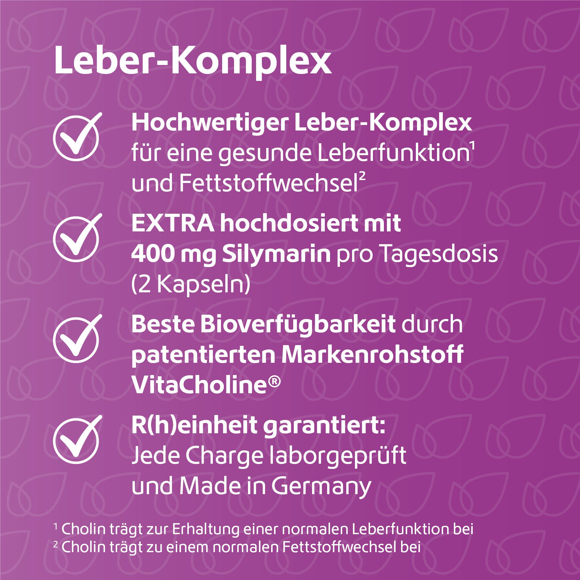 R(h)ein Nutrition Leber-Komplex Mariendistel + Artischocke + Cholin für den Stoffwechsel Kapseln, 84.2 g, Cholin für die Leberfunktion kombiniert mit Folsäure und Vitamin B12