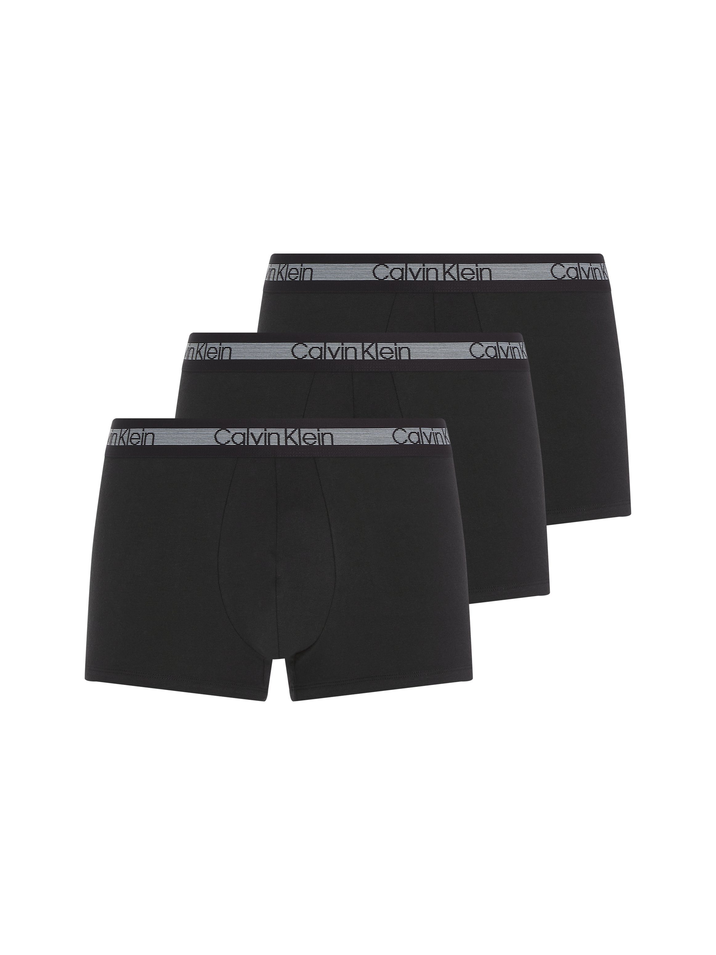 Calvin Klein Underwear Boxer Cooling (3-St) fein gestreifter Taillenbund BLACK