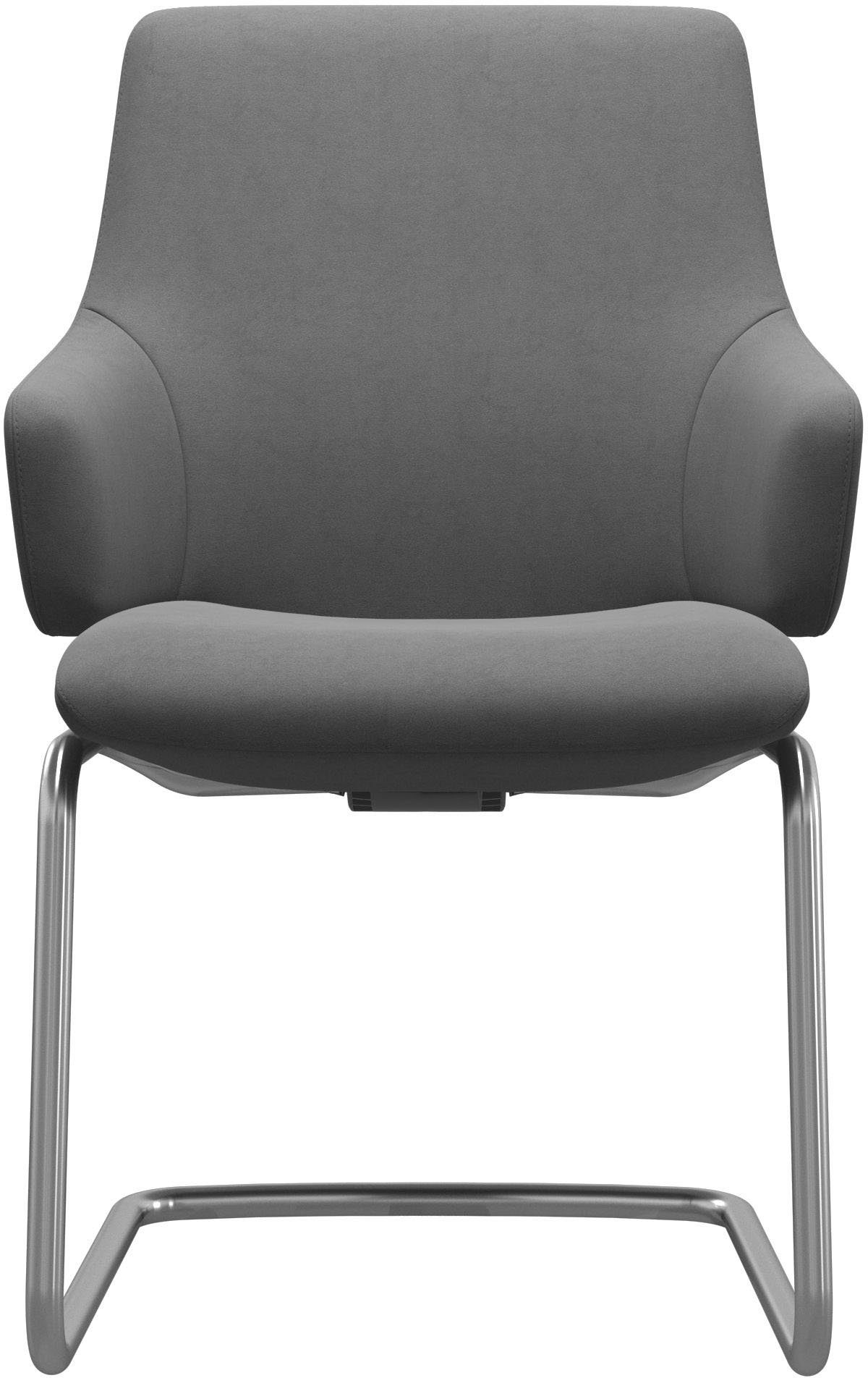 Stressless® Polsterstuhl Laurel, Low Back mit Armlehne, Größe L, mit Beinen aus Stahl in Schwarz matt