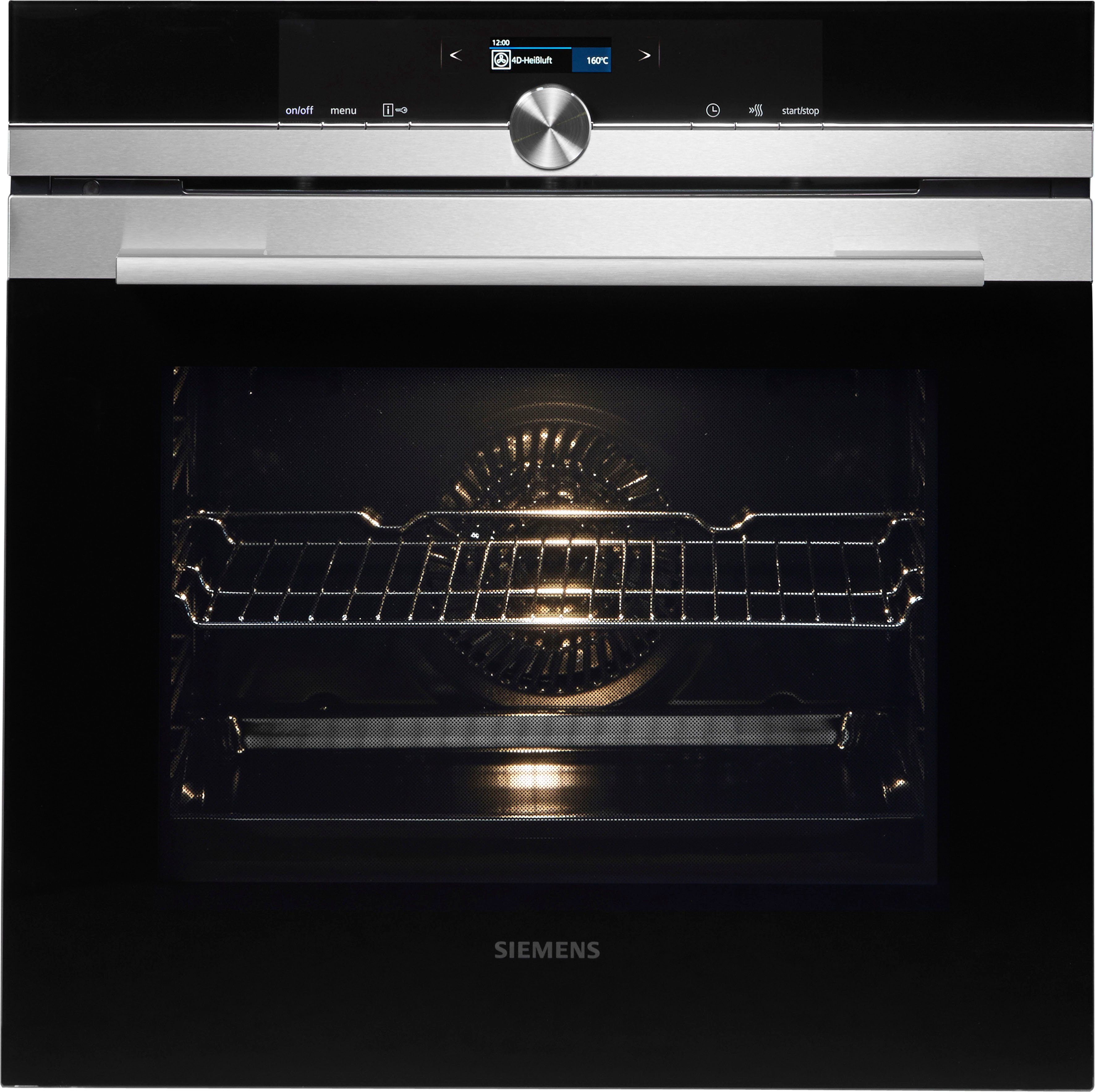 SIEMENS Pyrolyse Backofen HB674GBS1A+, mit Teleskopauszug nachrüstbar, Pyrolyse-Selbstreinigung, mit activClean