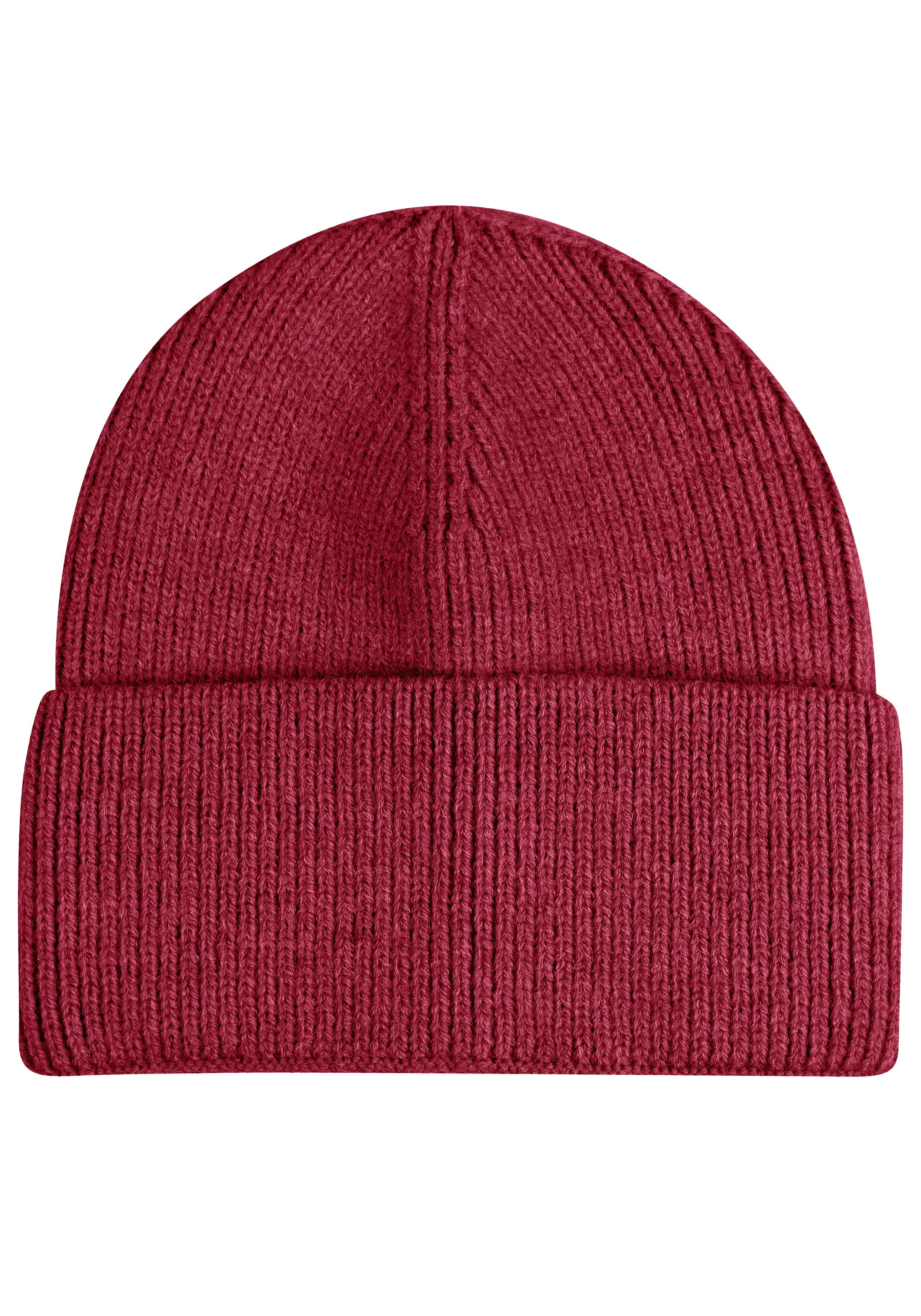 Capelli New York Beanie Rippstrick, Wollanteil, wärmend