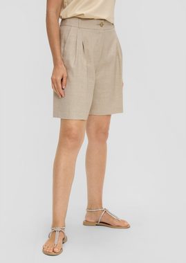 s.Oliver BLACK LABEL Bermudas Relaxed: Shorts aus glitzerndem Leinenmix Glitzergarn