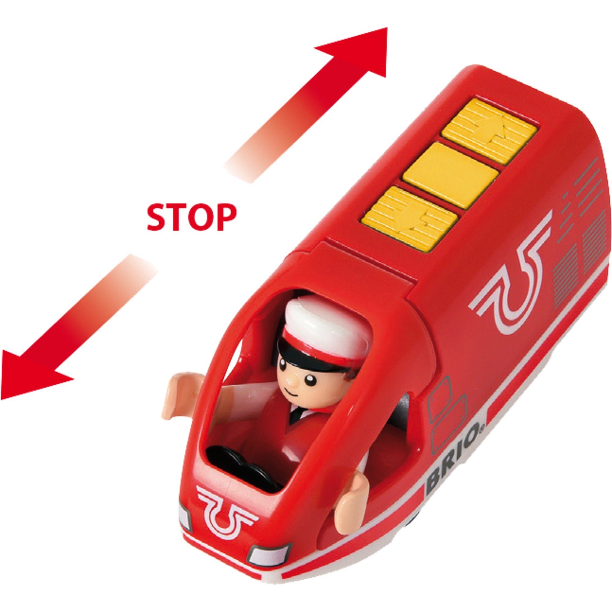 BRIO® Spielzeugeisenbahn-Set BRIO World World Roter Akku-Reisezug
