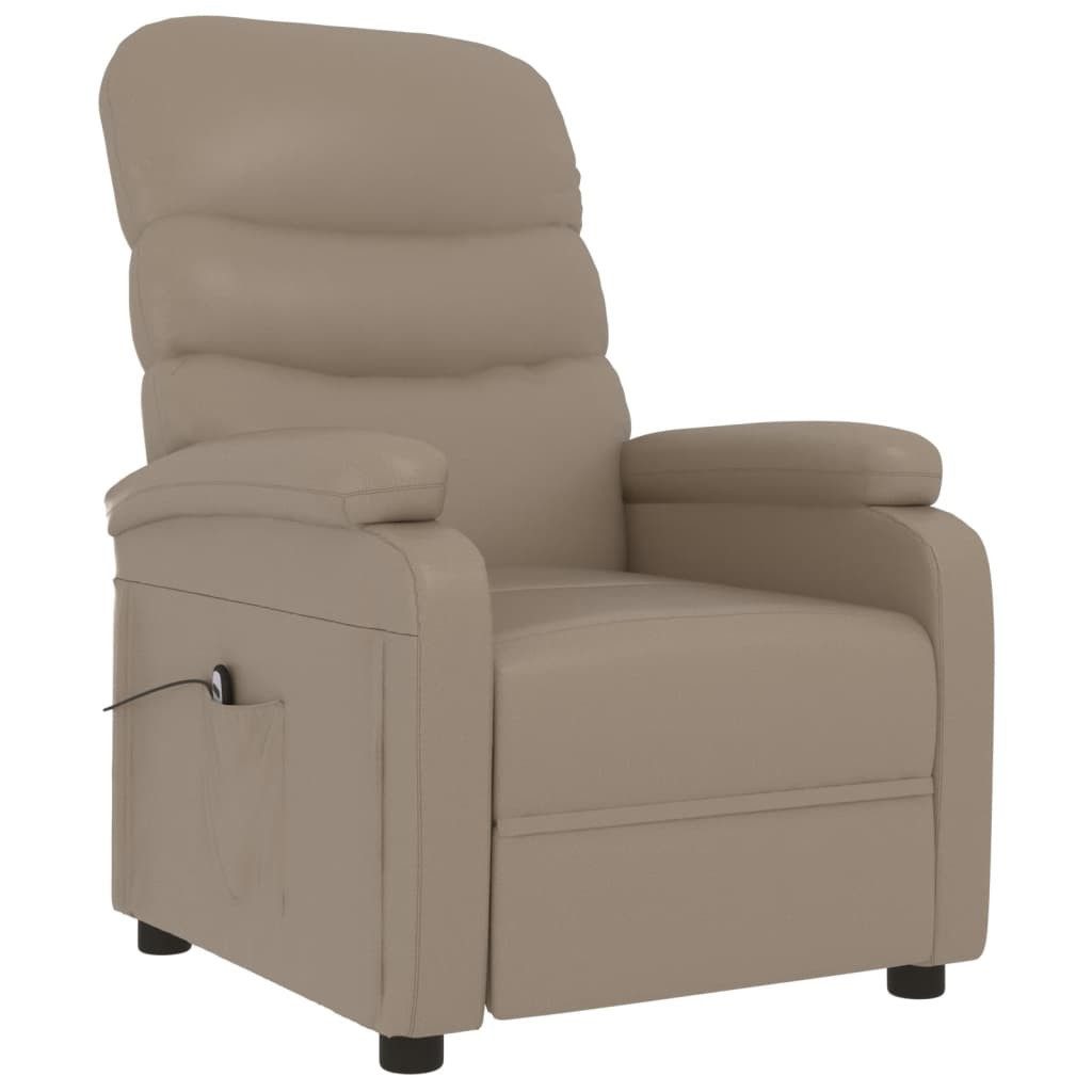 vidaXL Sessel Relaxsessel Elektrisch Cappuccino-Braun Kunstleder günstig online kaufen